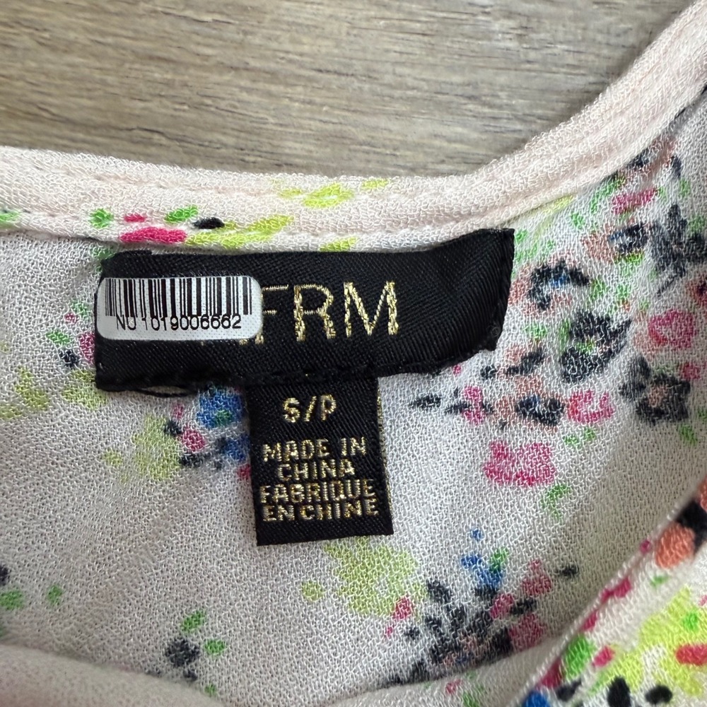 Revolve AFRM Floral Blouse Soft Girl Cali Summer Mina Rayon Crop Top Small - Picture 4 of 10